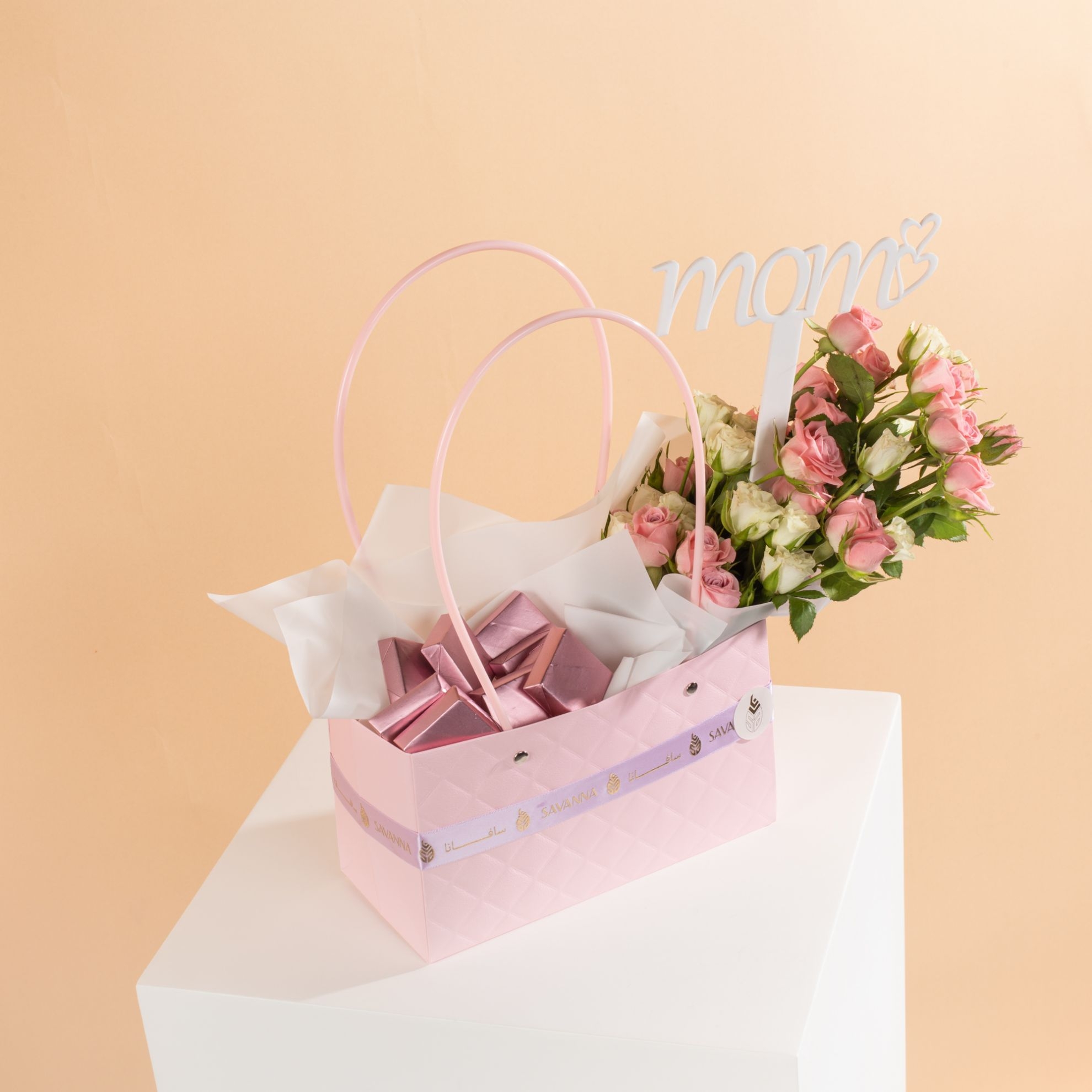 Picture of Savanna Mom Flowers Bag |Chocolate