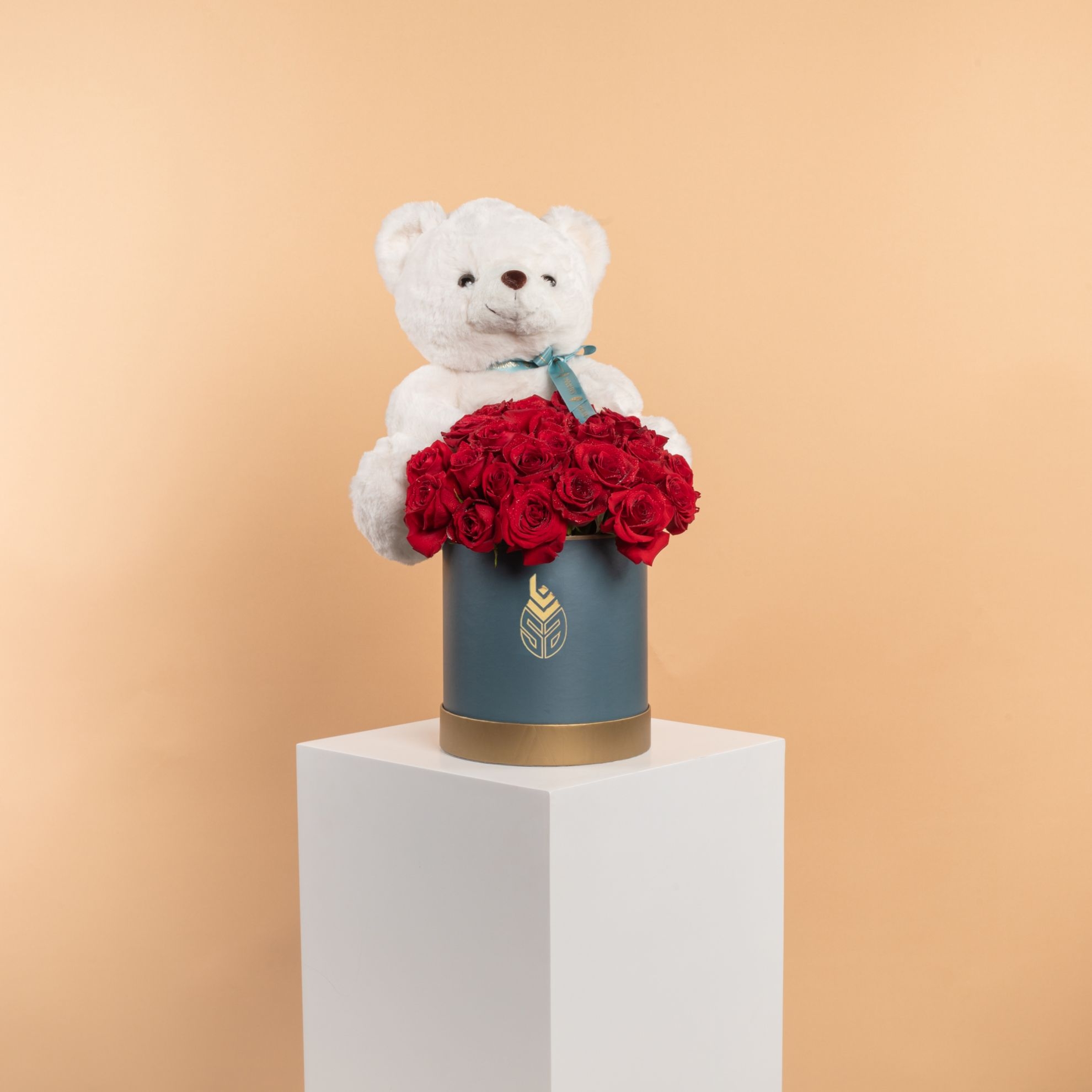 Picture of Savanna Eid Flowers Box |Teddy Bear