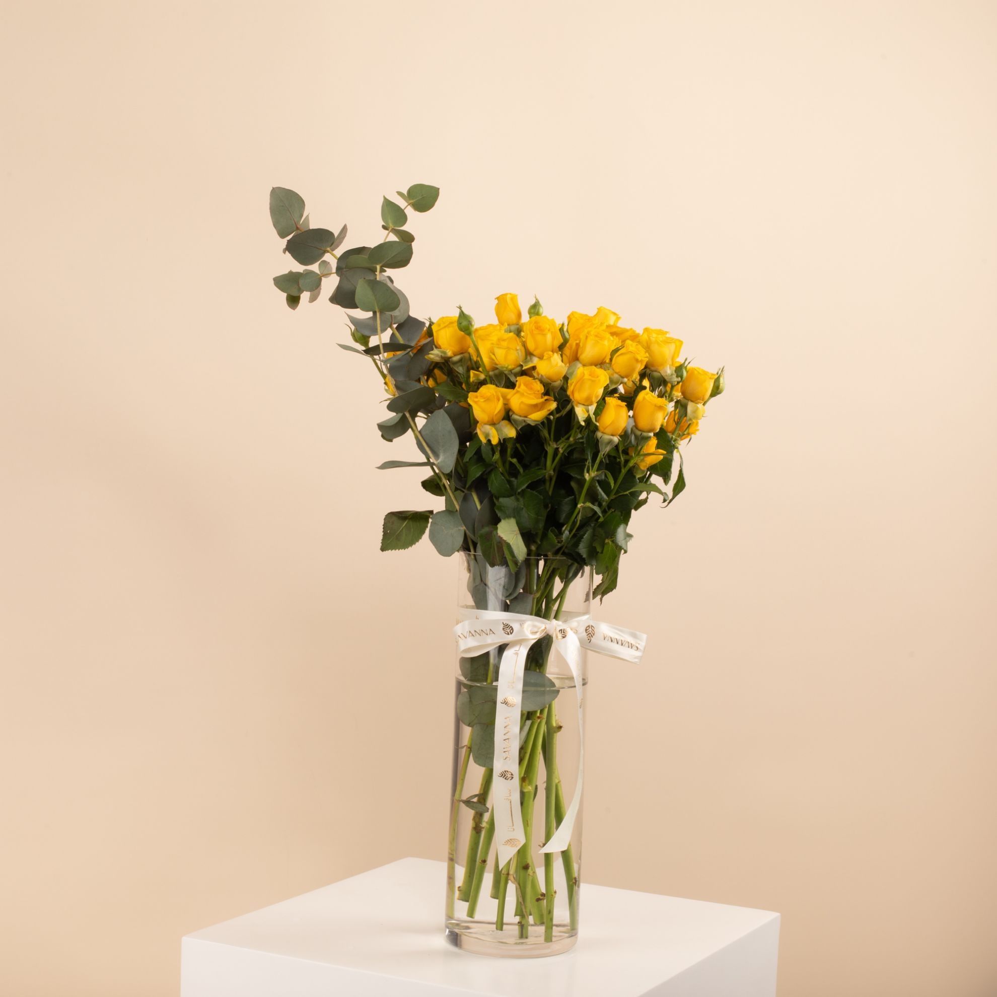Picture of Graduation Vase |Baby Rose Yellow