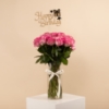 Picture of Birthday Vase | Fuchsia Roses