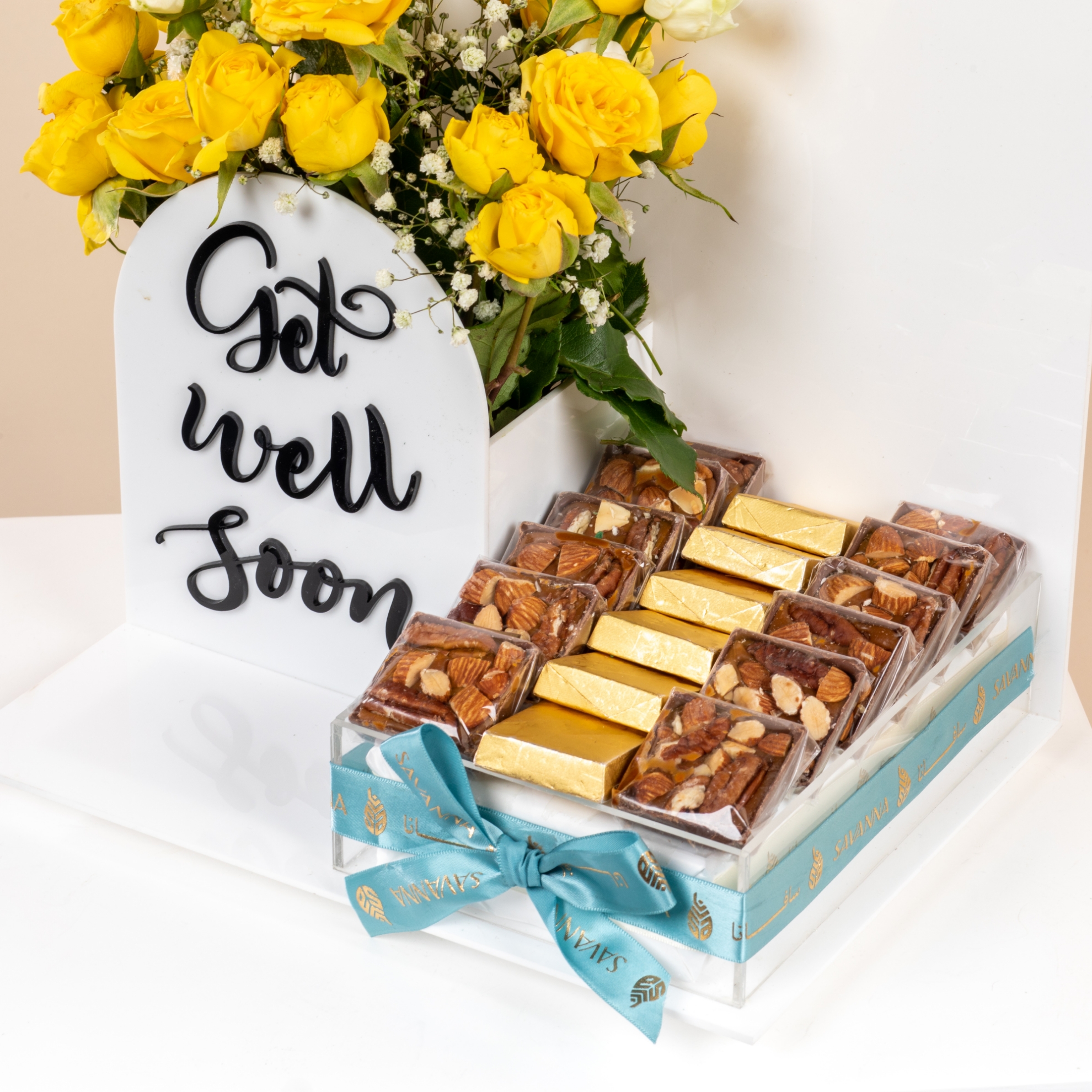 SAVANNA Boutique. Get Well Soon Chocolate Tray 18 Pcs