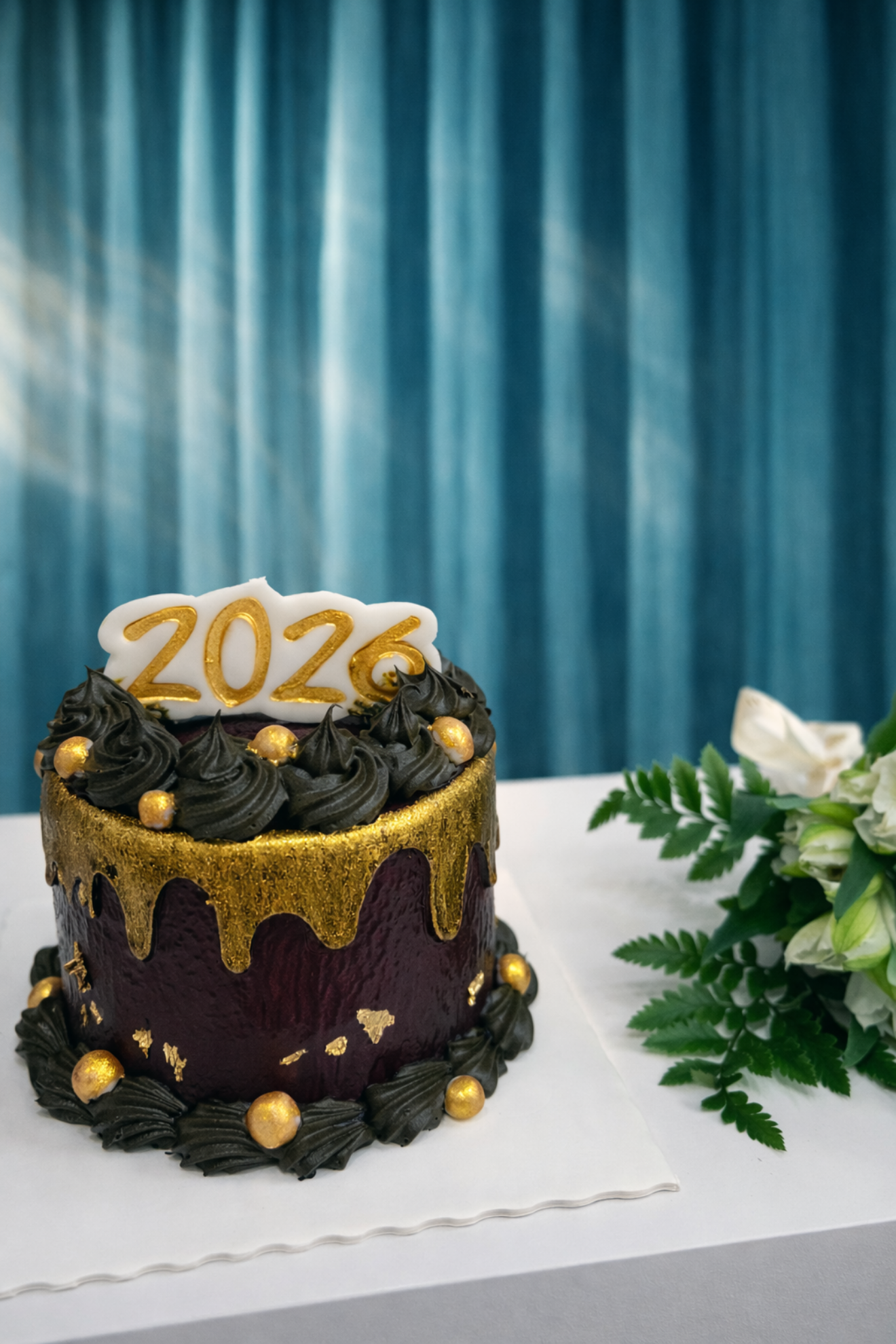 Picture of Golden New Year Cake